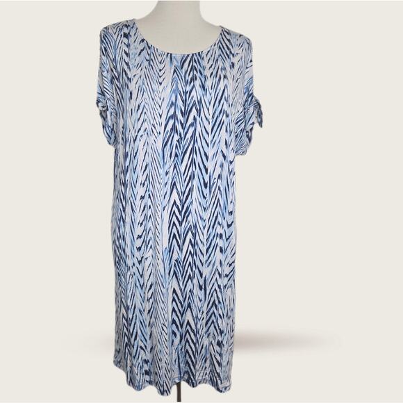 Calvin Klein Cold Shoulder Dress Sz Large - Picture 1 of 8